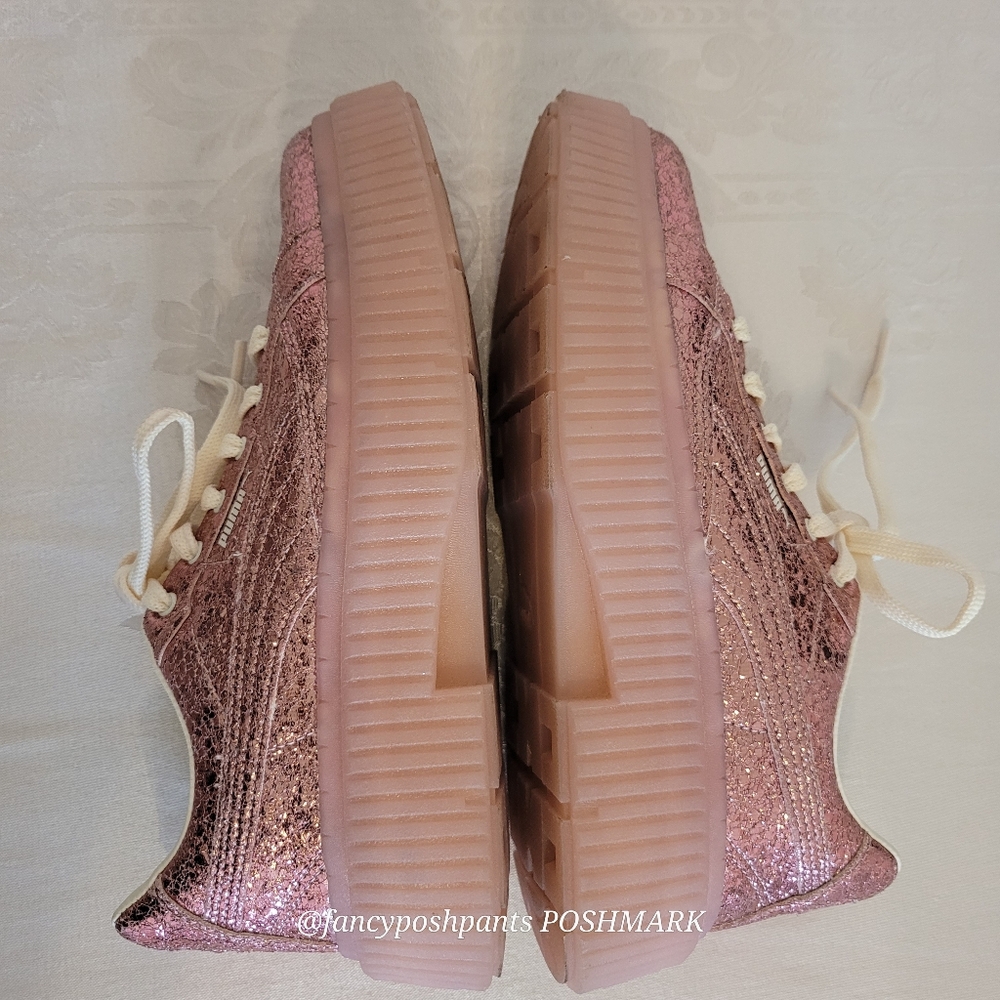 PUMA like new! Dinara Shine platform glitter sparkle sneakers trainers shoe lux - Picture 11 of 17